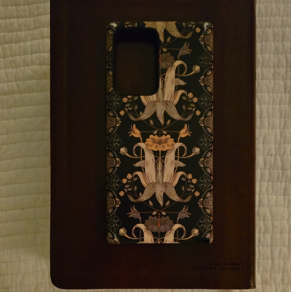 Samsung NOTE 20 Ultra - Elegant Floral Phone Case - Black and Cream